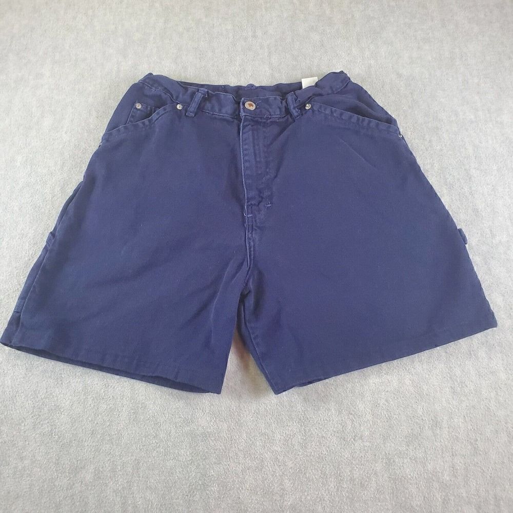 Vtg ENUF Jean Shorts Juniors 11/12 Blue Internationale Cargo Denim Made in USA